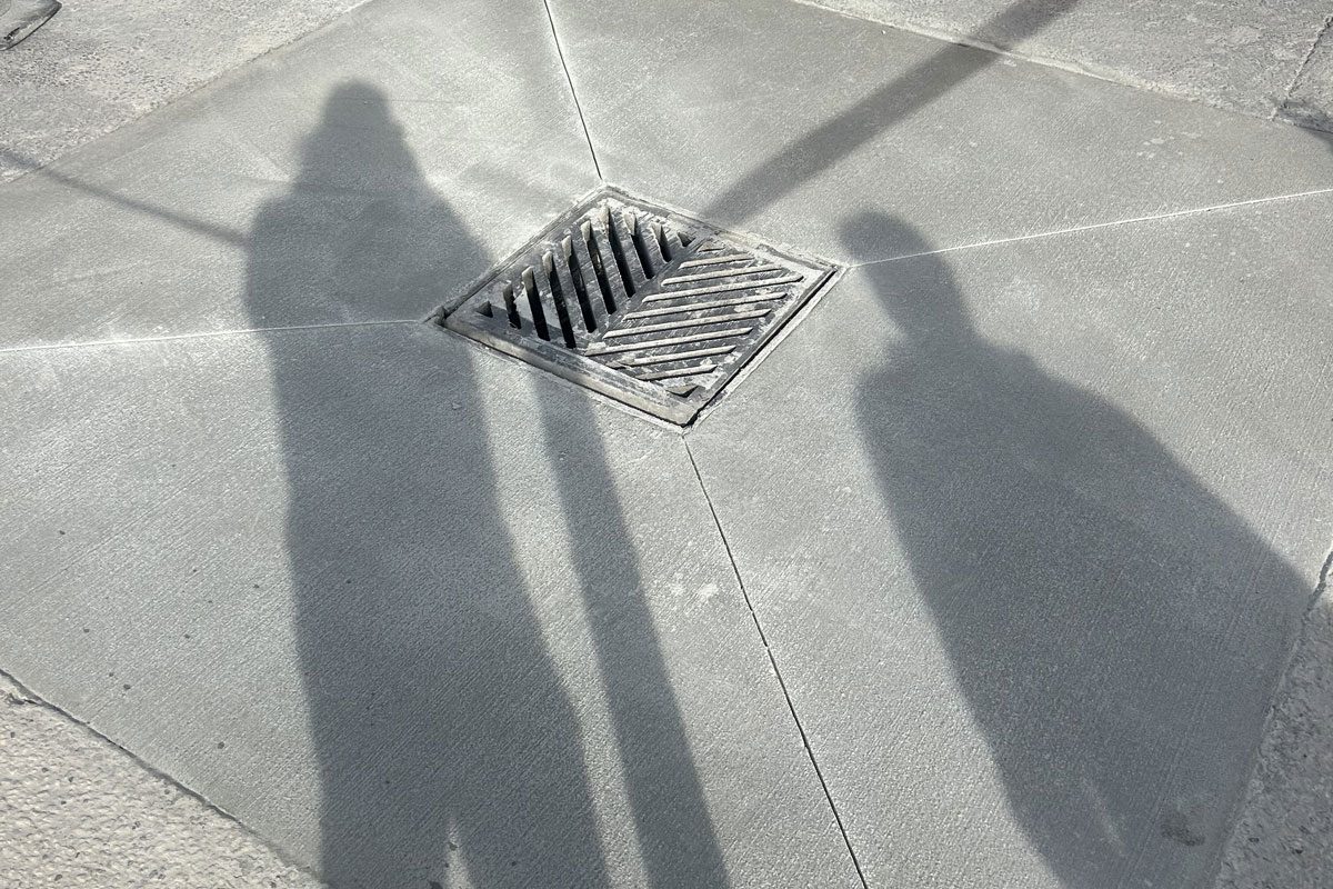 Finished catch basin concrete repair featuring professional grade reinforcement and precision finishing. Products & Installations services provided by Allsite Services